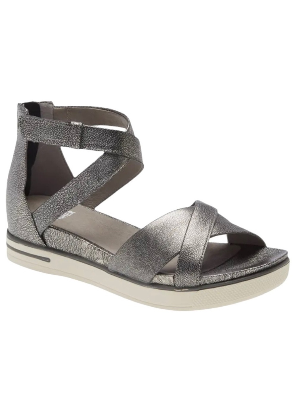 Eileen Fisher Sally Wedge Sandal Metallic Leather